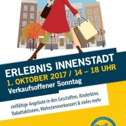 (de) “Erlebnis Innenstadt” – Verkaufsoffener Sonntag am 1. Oktober 2017